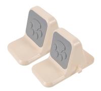 Gris Repose-pieds Antidérapant 2 Pièces de Adhésif en Plastique | Installation Murale Facile, Surface Inclinée Bords Arrondis, Support pour Seniors et Femmes Enceintes