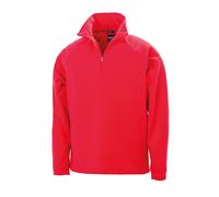 Gris Rouge Bleu ou Noir Quart Fermeture Éclair Cou Extensible Mi Couche Micro