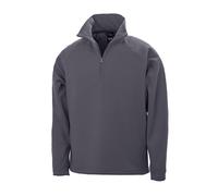 Gris Rouge Bleu ou Noir Quart Fermeture Éclair Cou Extensible Mi Couche Micro