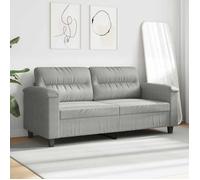 Gris SOFA - PHSH - Canapé avec 2 places - contemporain - Gris clair 140 cm tissu - microfibre C1844