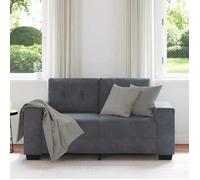Gris SOFA - PHSH - Canapé causeuse - Petit double - gris foncé 120 cm velours C169