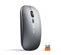 (GRIS)Souris sans fil rechargeable INPHIC M1P [Power Display Enhanced Edition] Bureau, Lumière, Son,