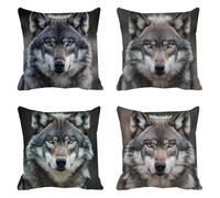 Gris Taie Oreiller 40 x 40 Lot de 4 Velours Coussin Canape Housse Coussin Chien Coussins Canapé Coussins Carré Taies D'oreillers Housse Oreiller Exterieur Impermeable, pour Décoration Maison a-404