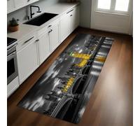 Gris Tapis de Cuisine Londres Big Ben Antidérapant Lavable Devant Évier Long 40 x 120 cm pour Couloir Buanderie Salle à Manger Chambre Cuisine