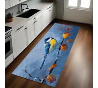 Gris Tapis de Cuisine Oiseaux par numéro Antidérapant Lavable Devant Évier Long 40 x 120 cm pour Couloir Buanderie Salle à Manger Chambre Cuisine