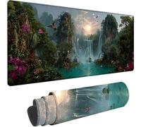 Gris Tapis de Souris Gaming 1000x500x3 mm Grand Tapis de Souris XXL, Cascade Mouse Pad à Bords Cousus, Lavable, Base en Caoutchouc Antidérapante Mousepad Gaming pour Decoration Maison, Cadeau z-1256