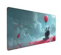 Gris Tapis de Souris Panda Tapis de Souris XXL 900 x 400 mm Mouse Pad Gaming en Caoutchouc Antidérapant et Imperméable Desk Mat pour PC, Ordinateur Portable, Maison, Gamer, Accessoires Bureau w1480