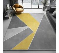 Gris Tapis Motif Triangles géométriques Abstraits Modernes, Tapis de Chambre Doux antidérapant Shaggy intérieur Chambre d'enfant Doux pour la décoration de la Maison, 60 x 110 cm