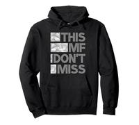 Gris This MF Don't Miss Aqua Teal Monochrome Color Graphic Sweat à Capuche