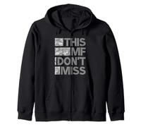 Gris This MF Don't Miss Aqua Teal Monochrome Color Graphic Sweat à Capuche