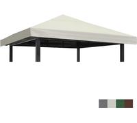 (Gris)Toiture de remplacement pour pavillon Toiture de pavillon étanche anti-UV Toiture de pavillon PA-revêtue Toiture de pavillon de remplacement pour Yard Patio Garden Canopy Sunshade