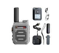 (gris)Wurui G63 Mini Talkie-walkie Portable Scanner, Radio Amateur, Talkies-walkies pour la Chasse 50km,