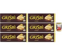 Grisbì Limone - Biscuits farcis à la crème citron, pâtisseries italiennes 6 x 135 g - Extérieur croustillant et crémeux à l'intérieur - par Matilde Vicenzi + Italian Gourmet Polpa 400g