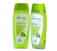 Grisi Aloe Vera Shampooing hydratant l'extrait d'aloe vera Produit capillaire sans paraben pour des cheveux doux et brillants Lot de 2 bouteill