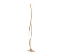 Eglo Lampadaire LED Grisolia, design salon, courbé, métal effet bois | lumière blanc chaud, 129 cm