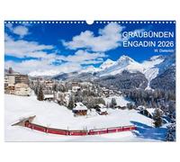 Grisons Engadine 2026, Version française (Calendrier mural 2026 DIN A3 portrait), Calendrier CALVENDO mensuel