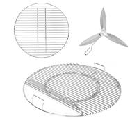 GRISUN Grille de barbecue, grille à charbon et kit de nettoyage pour barbecue Weber One-Touch Silver, Bar-B-Kettle, Master-Touch et One-Touch, compatible avec Weber 8835, 7441, 7444