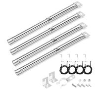 GRISUN Lot de 4 brûleurs universels en acier inoxydable pour barbecue - 31 à 44 cm - Compatible avec Landmann, Enders, Tepro, Taino, Campingaz, Charbroil, Mr Gardener, Napoléon