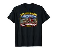 Grit, Engrenages et Gravier Dalton Highway Alaska T-Shirt Graphique avec Valeur