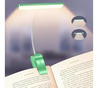 Gritin 2026 Gén.2 Lampe de Lecture, 32 LED Spectre Complet Liseuse Clip Protection des Yeux,5 Couleurs&5 Luminosités, Faisceau Large/Étroit Réglable,1500mAh Longue Durée Rechargeable,Sarcelle