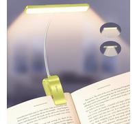 Gritin 2026 Gén.2 Lampe de Lecture, 32 LED Spectre Complet Liseuse Clip Protection des Yeux,5 Couleurs&5 Luminosités, Faisceau Large/Étroit Réglable,1500mAh Longue Durée Rechargeable,Vert Émeraude
