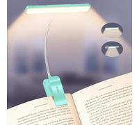 Gritin 2026 Gén.2 Lampe de Lecture, 32 LED Spectre Complet Liseuse Clip Protection des Yeux,5 Couleurs&5 Luminosités, Faisceau Large/Étroit Réglable,1500mAh Longue Durée Rechargeable pour Lire,Bleu