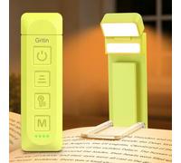Gritin 2026 Gen 2 Lampe de Lecture Rechargeable-Liseuse Lampe Lire au Lit | LED Spectre Complet Protection des Yeux,2 Source Lumineuse,5 Couleurs+5 Luminosité,Longue Durée,Compact,Vert émeraude