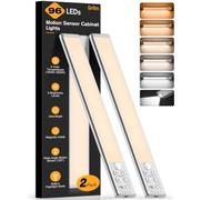 Gritin 2026 Gen2 Lampe de Placard avec Lampe Torche,6 Luminosité-32.3CM | 5 Couleur&4 Modes,Cuisine Reglette Rechargeable,Détecteur de Mouvement,Installation Facile LED d'Armoire Magnétique-2 Pack