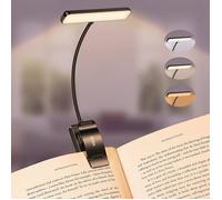 Gritin Lampe de Lecture 19 LED Liseuse Clip Rechargeable Protection des Yeux Gradation en Continu amp 3 Couleurs Noir no REFLECTEUR