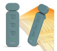 Gritin Lampe de Lecture Rechargeable, 3 Couleurs Protection des Yeux & 5 Niveaux de Luminosité Réglables, Portable Longue Durée Mini Liseuse Lampe Clip pour Lire au Lit,Bleu Marine
