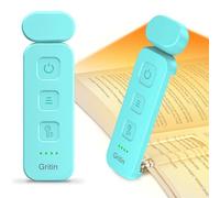 Gritin Lampe de Lecture Rechargeable, 3 Couleurs Protection des Yeux & 5 Niveaux de Luminosité Réglables, Portable Longue Durée Mini Liseuse Lampe Clip pour Lire au Lit,Cadeaux pour Lecteurs de Livres
