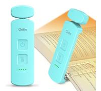 Gritin Lampe de Lecture Rechargeable, Liseuse Lampe 3 Couleurs Protection des Yeux & 3 Réglages de Luminosité, Lumière Pliable pour Lire au Lit, Cadeaux pour Lecteurs de Livres