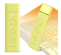Gritin Lampe de Lecture Rechargeable, Liseuse Lampe Clip au Lit, 3 Couleurs Protection des Yeux & 5 Luminosités Réglables en Continu, Compacte et Durable, Cadeaux pour Lecteurs-Vert émeraude