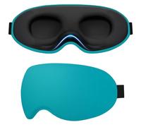 Gritin Masque de Nuit 100% Occultant pour Hommes & Femmes, 3D Masque de Sommeil Ultra Doux Zero Pression pour Dormir sur le Côté avec Sangle Ajustable, Design Ergonomique pour les Voyages,Vert Olive