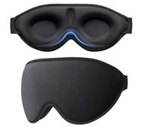 Gritin Masque de Nuit Innovant pour Hommes&Femmes, 100% Occultant,Zero Pression Design de Pont De Nez,3D Masque Yeux Doux&Confortable pour Dormir avec Sangle Élastique Réglable