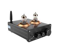 Griwiuiowe Buffer HiFi 6J5 Bluetooth 4.2 Tube Preamp Amplificateur Stéréo avec Réglage Tons Hauts (Noir)