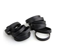 Griwiuiowe Lot de 15 bracelets en caoutchouc noir sport 12 mm