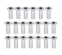 Griwiuiowe Lot de 20 manchons de protection en acier inoxydable T316 pour kit de garde-corps de câble de 0,3 cm, 1,5 cm, 3/16", poteaux en bois, balustrade à faire soi-même