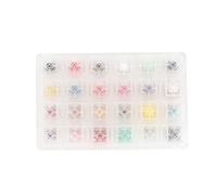 Griwiuiowe Lot de 24 testeurs d'interrupteurs avec touches vides en acrylique pour clavier mécanique Box