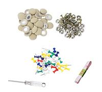 Griwiuiowe Lot de 60 kits de réparation de toit à monter soi-même, fixation pour ciel de toit, boucle, vis de camion, voiture, beige