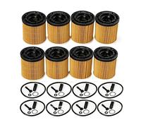 Griwiuiowe Lot de 8 filtres à huile K3 1,6 l pour filtre à huile Assy de 1,5 l avec joints 26350-2M000 263502M000 26350 2M000