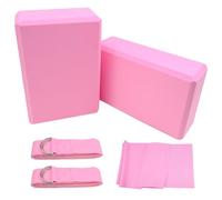 Griwuut Ensemble de yoga Core Balance - 2 blocs de yoga EVA + 1 sangle d'étirement de yoga + 2 sangles en nylon pour l'étirement,méditation et poses flexibles profondes