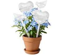 Griwuut Lot de 4 goutteurs d'eau automatiques pour plantes d'intérieur et d'extérieur en forme d'oiseau et de cœur
