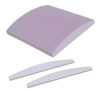 Griwuut Lot de 50 limes à ongles professionnels en demi-lune - Pour ongles naturels - Double face - Planche émeri double face - Outils manucure toilettage coiffage