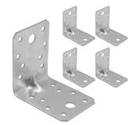 Griwuut Support d'Angle en Acier Inoxydable (70 x 70 x 55 mm), Plaque d'Angle en L, Adapté aux Meubles DIY