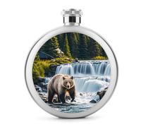 Grizzlies in River Falls Flasques pour liqueur, bouteille en acier inoxydable, étanche, portable, pour extérieur, camping, voyage, cadeaux