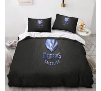 Grizzlies Memphis Pi¿¿Ces Nba Basketball De Lit Sets, Parure De Lit Pour Avec Imprim¿¿ Coton/Polyester Pi¿¿Ces Housse De Couette + Taies D'oreiller K