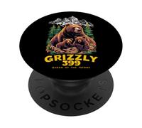 Grizzly 399, Amoureux des Ours, Parc National de la Reine des Tetons PopSockets PopGrip Adhésif