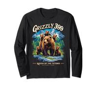 Grizzly 399 Bear Lovers Queen of The Tetons National Park Manche Longue
