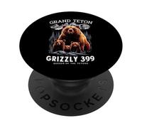 Grizzly 399 Bear Lovers Queen of The Tetons National Park PopSockets PopGrip Adhésif